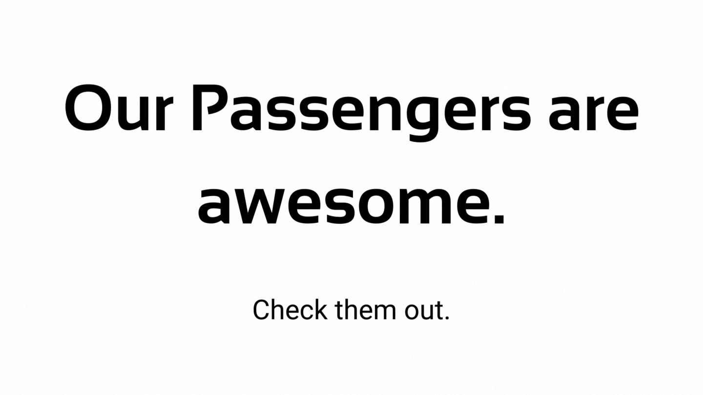 We Have Awesome Passengers